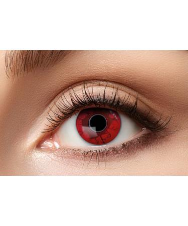 Eyecatcher 84115141.979 - Colored contact lenses 1 pair for 12 months red carnival Mardi Gras Halloween
