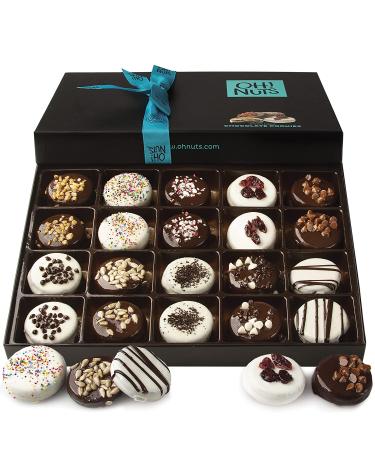 20 Variety Gourmet Chocolate Covered Cookie Gift Basket - Prime Elegant Box for Birthday, Anniversary, Holiday | Oh! Nuts Chocolate Covered Oreos - Buy Online on GoSupps.com