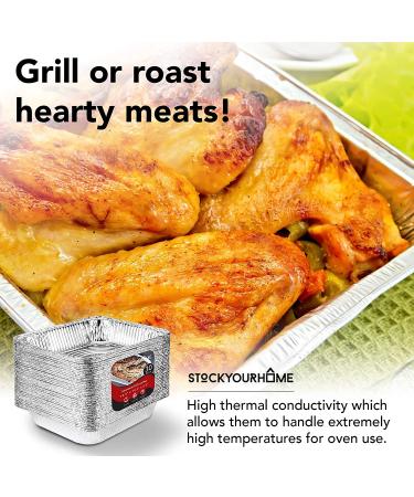 Aluminum Pans 9x13 Disposable (30 Pack) - Half Size Steam Table Deep Pans for Cooking, Heating, Storing - Tin Foil Pans - Buy Online on GoSupps.com