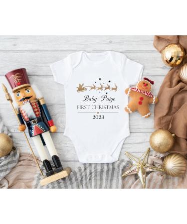 My 1st Christmas Outfit - Personalised Baby Grows for Boys and Girls 6-9 Months - Buy Online on GoSupps.com