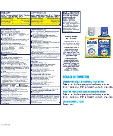 Mucinex Maximum Strength Fast-Max Cold & Flu Symptom Relief Liquid - 2 Count (6 Fl Oz each) - Buy Online on GoSupps.com