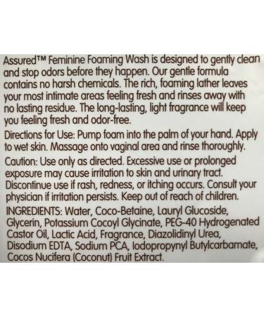 Assured Feminine Foaming Wash - Creamy Coconut & Mandarin Orange - 2-ct Set | International Shipping Available - Buy Online on GoSupps.com