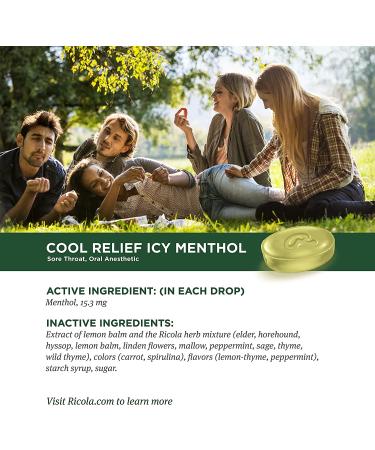 Ricola Cool Relief ICY Menthol Herbal Cough Suppressant Throat Drops 19ct Bag (Pack of 3) - Buy Online on GoSupps.com