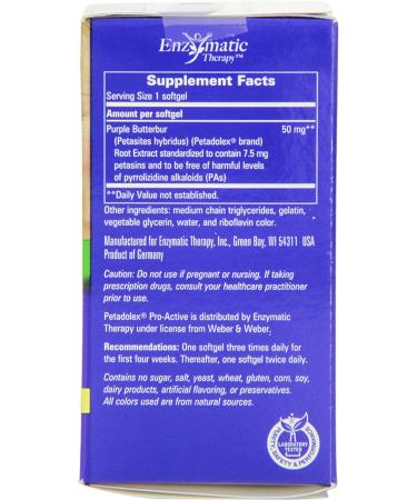 Nature's Way PETADOLEX Pro-Active 50mg - 60 Softgels for Natural Support - Buy Online on GoSupps.com