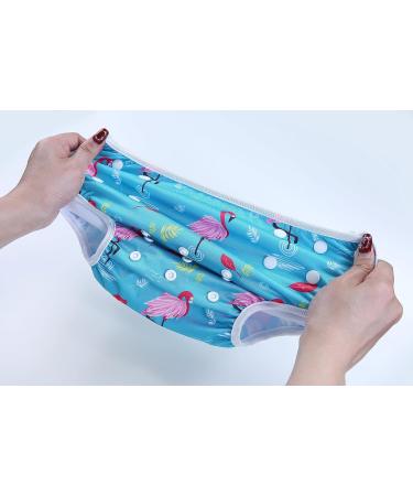 Mixidone Reusable Swimming Diaper | Adjustable Washable Baby Swimming Trousers | Toddler Swim Diaper - Unicorn Mermaid & Crane Designs (0-3 Years) - Buy Online on GoSupps.com