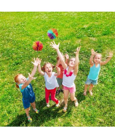 5-Piece Rainbow Monkey Stringy Balls - Soft Bouncy Sensory Fidget Stress Balls with Storage Bag - Multi-Colored Fun for All Ages - Buy Online on GoSupps.com