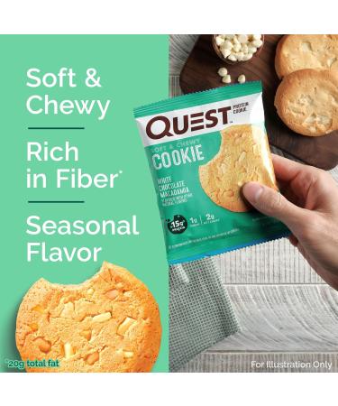 Quest Nutrition White Chocolate Macadamia Protein Cookie 15g Protein 1g Sugar 2g Net Carbs Keto Friendly High Protein Low Carb 4 Count White Chocolate Macadamia Nut 4 Count (Pack of 1) - Buy Online on GoSupps.com