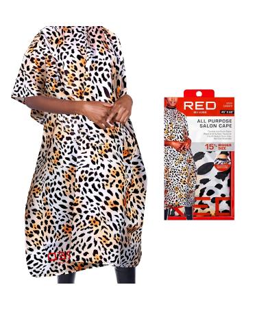 Buy Red by Kiss Professional Hair Cutting Cape - Big Size All Purpose Salon & Barber Cape Adjustable Closure Leopard Design for Hair Cutting Accessories - Buy Online on GoSupps.com