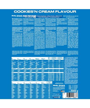 Body Attack Power Protein 90 - Cookies N Cream 2kg | Premium Multi-Component Protein Powder with BCAA & Vitamins | Extra Creamy Protein Shake - Made in Germany - Buy Online on GoSupps.com
