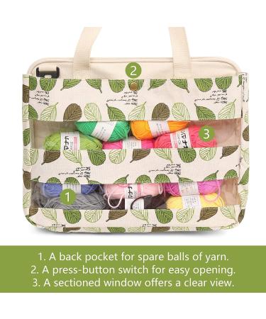 Lavievert Knitting Tote Bag - Yarn Storage for Projects, Needles, Hooks & Accessories - Buy Online on GoSupps.com