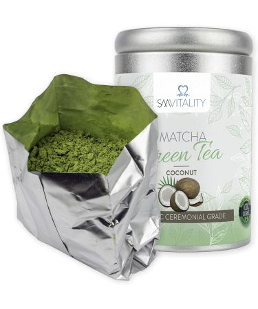 Organic Coconut Flavoured Matcha Green Tea Powder - 100g | Immunity & Metabolism Booster with Antioxidants and Vitamins - Buy Online on GoSupps.com