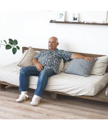 Medical Sheepskin Heel Protectors - Soft Lambswool Foot Pillows for Bed Sores - Ulcer Prevention Cushion Pads - 1 Sheep Skin Protector - Buy Online on GoSupps.com