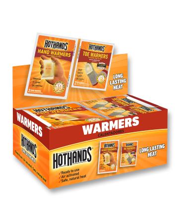 HotHands Hand & Toe Warmers - Long Lasting Safe Natural Odorless Air Activated Warmers - 24 pair hand wormers & 8 pair toe warmers