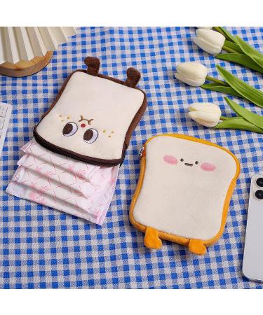 Plumdrop Nette Toast Reusable Sanitary Pad Bag | Eco-Friendly Organizer for Women | Brown Storage for Napkins & Make-Up - Buy Online on GoSupps.com
