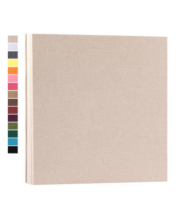 potricher Photo Album for 4x6 600 Photos Linen Cover Extra Large Capacity Photo Book for Family Wedding Anniversary Baby (Beige, 600 Pockets) Beige 600 Pockets