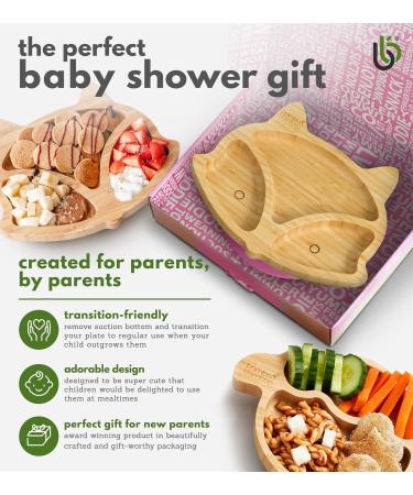 Bamboo Fox Baby Suction Plate | Secure Suction for Easy Feeding and Weaning | Ideal for Babies 6 Months and Up - Buy Online on GoSupps.com