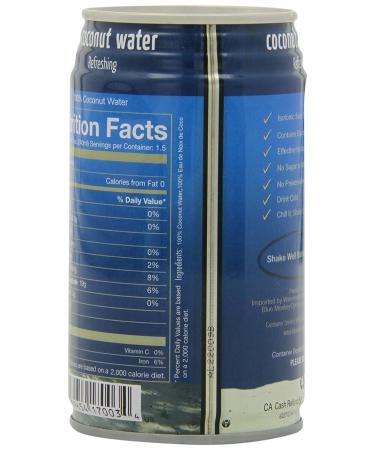 Blue Monkey 100% Natural Coconut Water 11.2oz (Pack of 24) - Packaging May Vary - Buy Online on GoSupps.com