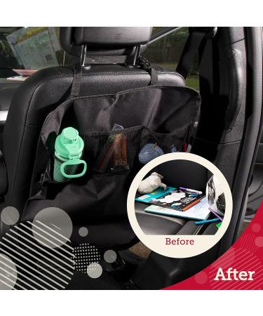 Lusso Gear Heavy Duty Kick Mats (2 Pk) - Waterproof Back Seat Protectors for Kids - 3 Storage Pockets - Premium Oxford Fabric - Red/Black - Buy Online on GoSupps.com