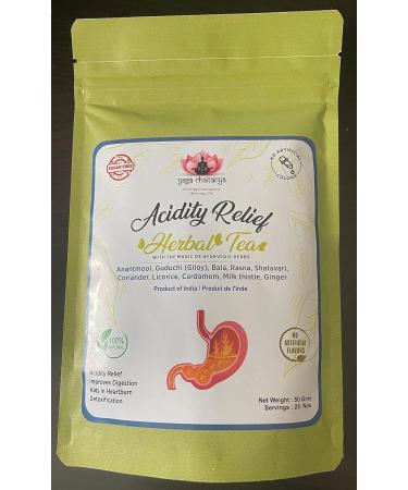 Yoga Chaitanya Acidity Relief Herbal Tea-Caffeine free-Loose Leaf (50 gm) - Buy Online on GoSupps.com