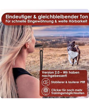 Weidebach 2x Dog Whistle for Training - Loud & Constant Sound Standardized Frequency Includes E-Book & Treat for Successful Recall Training - 2 Black Whistles - Buy Online on GoSupps.com