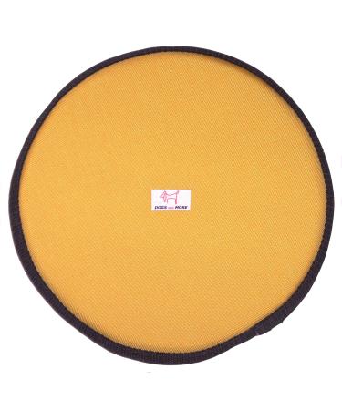 Dogs and More - Floating fabric Frisbee (large) / Frisbee disc / dog toy yellow