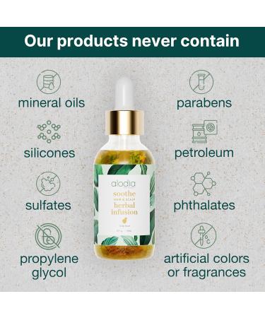 Alodia Soothe Hair & Scalp Herbal Infusion - 2 oz Leave-on Scalp Oil Serum for Dry Irritated Scalps with Chamomile & Jojoba Oils - Nut-free - Buy Online on GoSupps.com