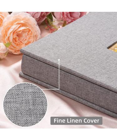 XONDIES 600 Pockets Fabric Linen Photo Album for 4x6 Photos - Grey | Large Capacity Slip-in Picture Book for Wedding, Family, Baby - Anniversary Albums - Buy Online on GoSupps.com