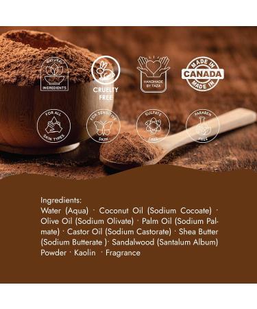 Taza Premium Sandalwood Natural Soap (Pack of 3) - Radiant Skin Coconut & Olive Oils Shea Butter 5.3 oz each - Buy Online on GoSupps.com