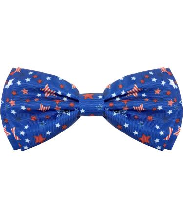 Huxley & Kent Pet Bow Tie | Boston Pops (Extra-Large) | 4th of July Patriotic Pet Bow Tie Collar Attachment | Red, White, and Blue Fun Bow Ties for Dogs & Cats | Cute, Comfortable, and Durable