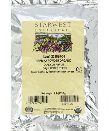Starwest Botanicals Organic American Paprika Powder - 1lb Bulk Spice Bag | 100% Pure & Non-GMO - Buy Online on GoSupps.com