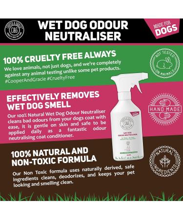 Wet Dog Odour Neutraliser 500ml | Waterless Ourdour Eliminator | Rinse Free Deodoriser Spray | Pleasant Smelling Dog Ingredients |100% Cruelty Free - Buy Online on GoSupps.com