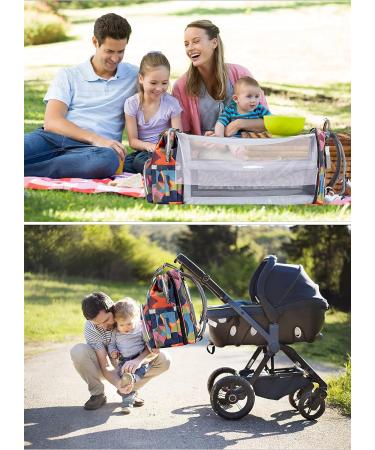 Buy SndMor Orange Camouflage Diaper Backpack | Multifunctional Wrap Bag with Bed & Stroller Hook - Perfect for Moms & Dads - Buy Online on GoSupps.com