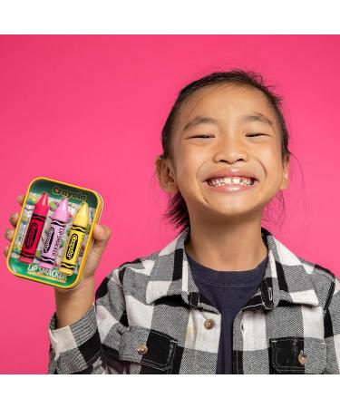 Lip Smacker Christmas Crayola Tin - 3 Flavored Lip Balms for Kids | Holiday Stocking Stuffer - Buy Online on GoSupps.com