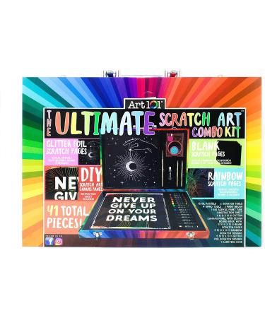 Art 101 USA Ultimate Scratch Art Combo Kit - 41 Pieces in Colorful Carrying Case - Buy Online on GoSupps.com