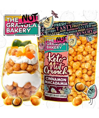 The Nut Bakery Cinnamon Vanilla Macadamia Keto Snacks - 10 Ounces | Low Carb & Sugar Alcohol Free Nuts - Buy Online on GoSupps.com