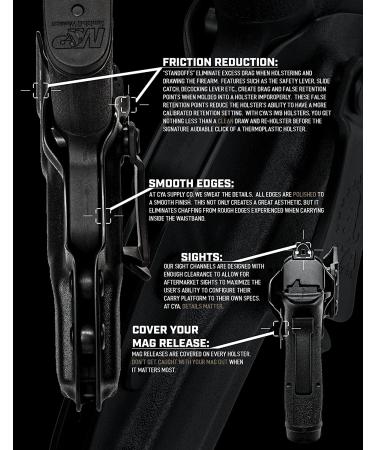 CYA Supply Co. Base IWB Concealed Carry Holster - Veteran Made in USA | Fits Glock 43/43X/43X MOS - Buy Online on GoSupps.com