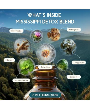 HerbEra Mississippi Herbal Detox Blend - USDA Organic Extract Made in USA | Immune & Liver Support Liquid Drops | Astragalus Burdock Dandelion Root Ginger Milk Thistle | 2 fl oz - Buy Online on GoSupps.com