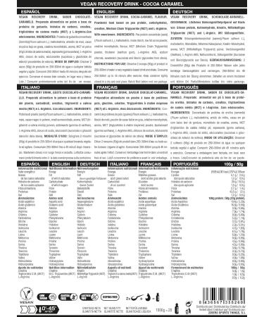 226ERS Vegan Recovery Drink | Vegan Pea Protein with Creatine L-Arginine and MCT | Gluten Free and San Lactose Recovery Recoverer Cocoa Caramel - 1kg - Buy Online on GoSupps.com