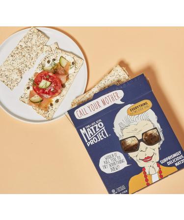 Matzo  Flats  5.5 Oz. Variety 2 Pack (1 Each: Everything  Salted) from The Matzo Project  Kosher (But Not Kosher for Passover)  Vegan  Nut-Free  No Added Sugar  No Trans Fat  Nothing Artificial Variety Pack 6 Ounce (Pack of 2) - Buy Online on GoSupps.com