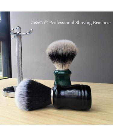 Je&Co 21mm Synthetic Shaving Brush with Resin Handle - Dense Knot - Black - Buy Online on GoSupps.com