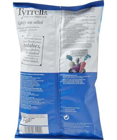 Tyrrell's Lightly Salted Sea Salt Crisps 150g - Buy Online on GoSupps.com