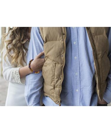 Baltic Amber Adult Bracelet - Cognac - Elastic 7 inches - Natural Relief for Pain and Inflammation - Buy Online on GoSupps.com