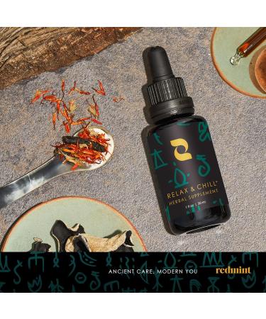 Redmint Relax & Chill Herbal Tincture | Natural Mood Support and Calmness Herbal Supplement for Women Wellness | Rooted in Ancient TCM Wisdom with Xiao Yao San to Promote Relaxation & Peace| 30 ml - Buy Online on GoSupps.com