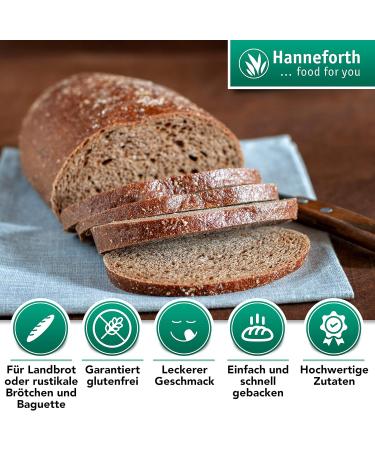 Glutenfree baking mix country bread 6 x 400g Hanneforth - Buy Online on GoSupps.com