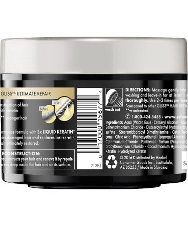 GLISS Ultimate Repair Anti Damage Mask 6.1oz - Pack of 3 | Hair Repair Treatment - Buy Online on GoSupps.com