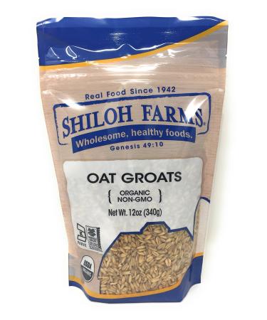Shiloh Farms - Whole Grain Organic Oat Groats, a Delicious Source of Fiber, 12 Ounce Bags (Set of 2) 12 Ounce (Pack of 2)