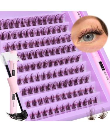 ALICE F13 DIY Lash Extension Kit - Cluster Lashes Strong Hold Bond - 10-16MM Fluffy D Curl Individual Lashes for Natural Look - Buy Online on GoSupps.com