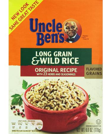 Uncle Ben's Long Grain and Wild Rice Original Recipe Value Pack, 6 Count, Net Wt 36 ounce 6 Ounce (Pack of 6)