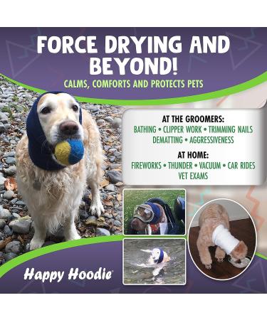Happy Hoodie for Dogs & Cats - 2 Pack - Grooming & Force Drying Miracle Tool - Anxiety Relief & Calming - Purple - Buy Online on GoSupps.com