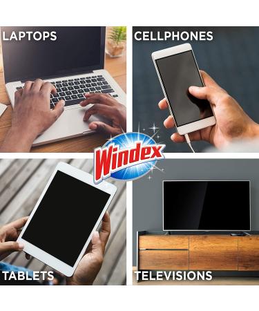 Windex Electronics Screen Wipes - 25 Count, Pack of 3 (75 Total) | For Computers, Phones, Televisions & More - Buy Online on GoSupps.com